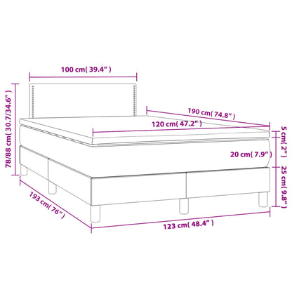 Boxspring met matras fluweel zwart 120x190 cm