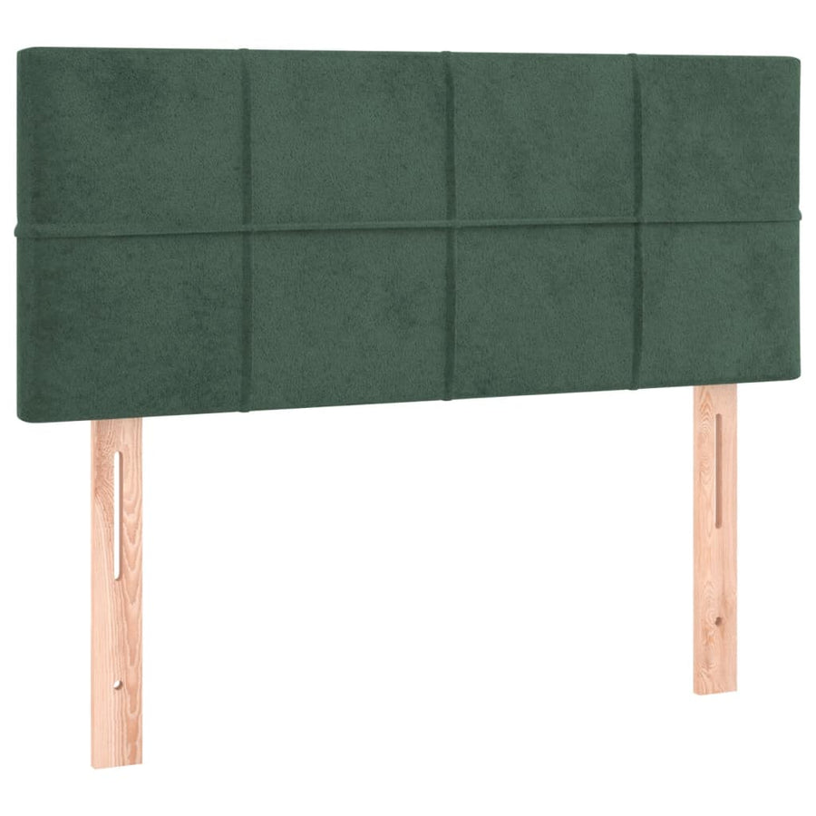 Boxspring met matras fluweel donkergroen 120x190 cm