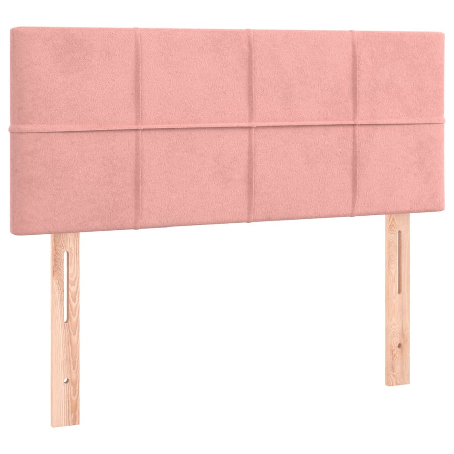 Boxspring met matras fluweel roze 120x190 cm