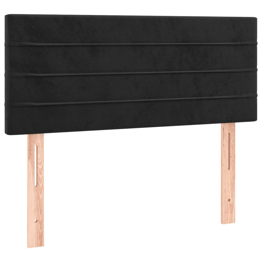 Boxspring met matras fluweel zwart 120x190 cm