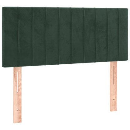 Boxspring met matras fluweel donkergroen 120x190 cm