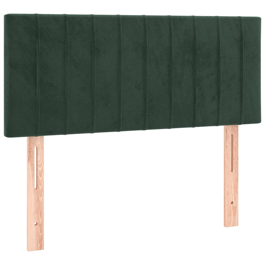 Boxspring met matras fluweel donkergroen 120x190 cm