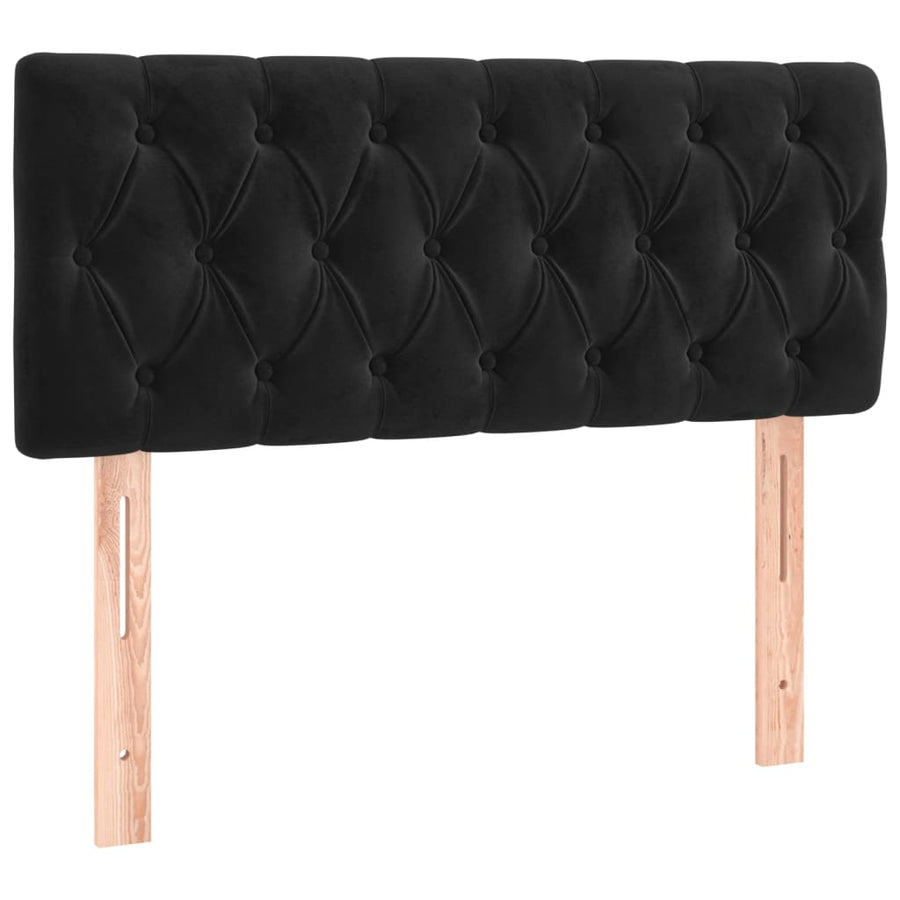 Boxspring met matras fluweel zwart 120x190 cm
