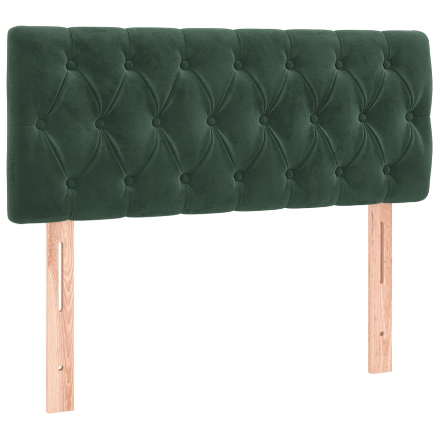 Boxspring met matras fluweel donkergroen 120x190 cm