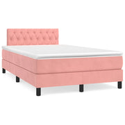 Boxspring bed 120x190 cm fluweel roze