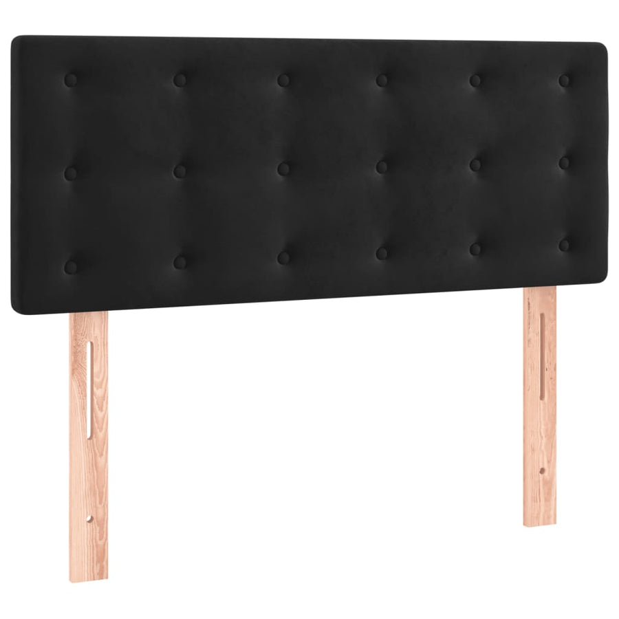 Boxspring met matras fluweel zwart 120x190 cm