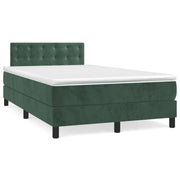 Boxspring 120x190 cm fluweel donkergroen met matras