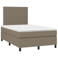 Boxspring met matras stof taupe 120x190 cm