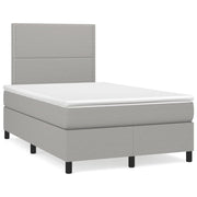 Boxspring met matras 120x190 cm lichtgrijs