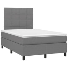 Boxspring Met Matras Stof Donkergrijs 120X190 Cm