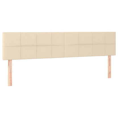 Boxspring met matras stof crèmekleurig 120x190 cm