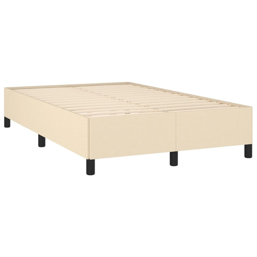 Boxspring met matras stof crèmekleurig 120x190 cm