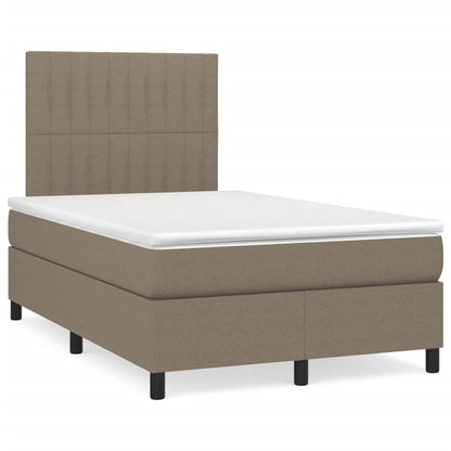Boxspring Met Matras Stof Taupe 120X190 Cm