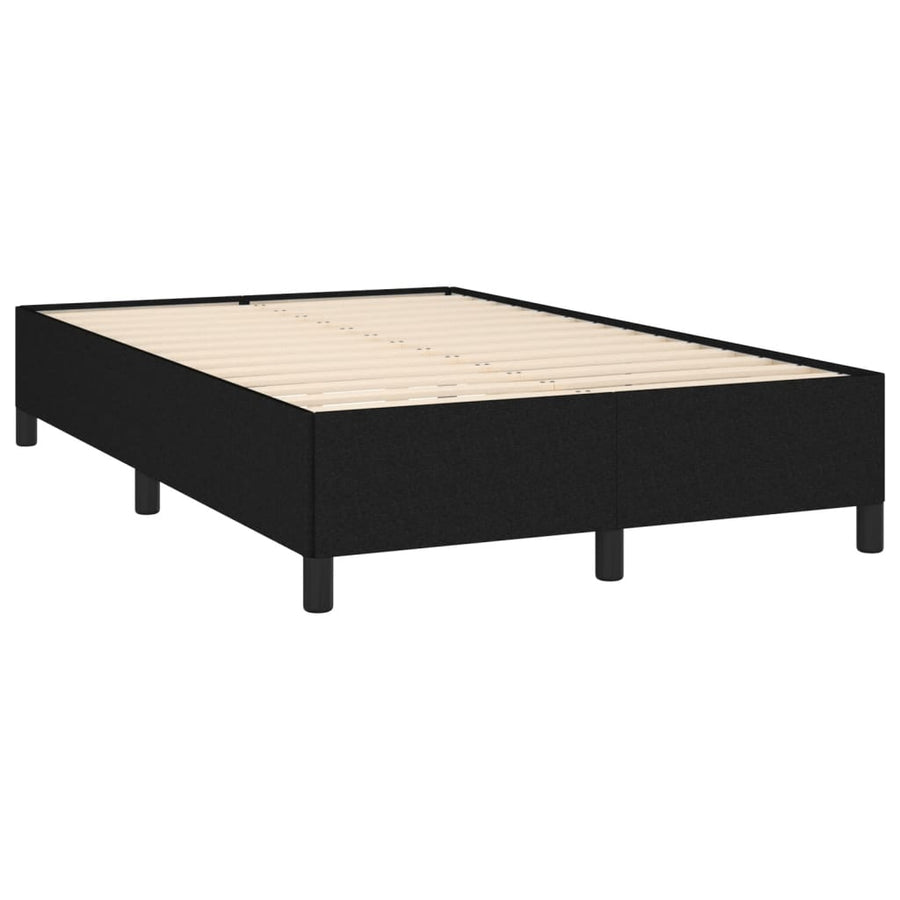 Boxspring Met Matras Stof Zwart 120X190 Cm