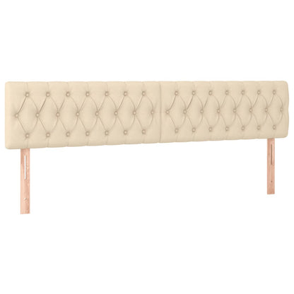 Boxspring met matras stof crèmekleurig 120x190 cm