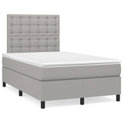 Boxspring met matras 120x190 cm lichtgrijs