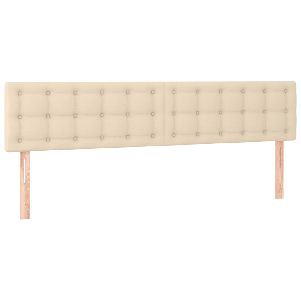 Boxspring met matras stof crèmekleurig 120x190 cm