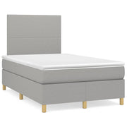 Boxspring met matras 120x190 cm lichtgrijs