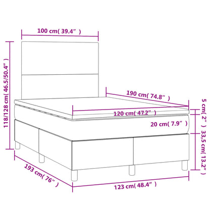 Boxspring met matras stof zwart 120x190 cm