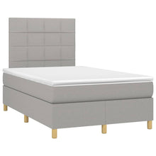 Boxspring met matras stof lichtgrijs 120x190 cm