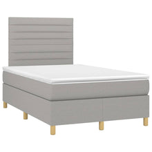 Boxspring met matras stof lichtgrijs 120x190 cm
