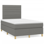 Boxspring met matras 120x190 cm donkergrijs