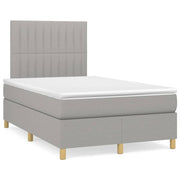 Boxspring bed 120x190 cm lichtgrijs met matras