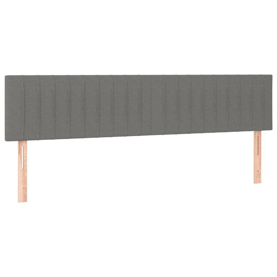 Boxspring Met Matras Stof Donkergrijs 120X190 Cm
