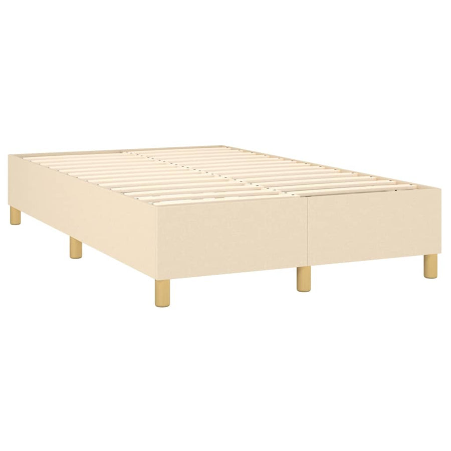 Boxspring Met Matras Stof Kleurig 120 x 190 cm Crème