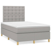 Boxspring met matras 120x190 cm lichtgrijs