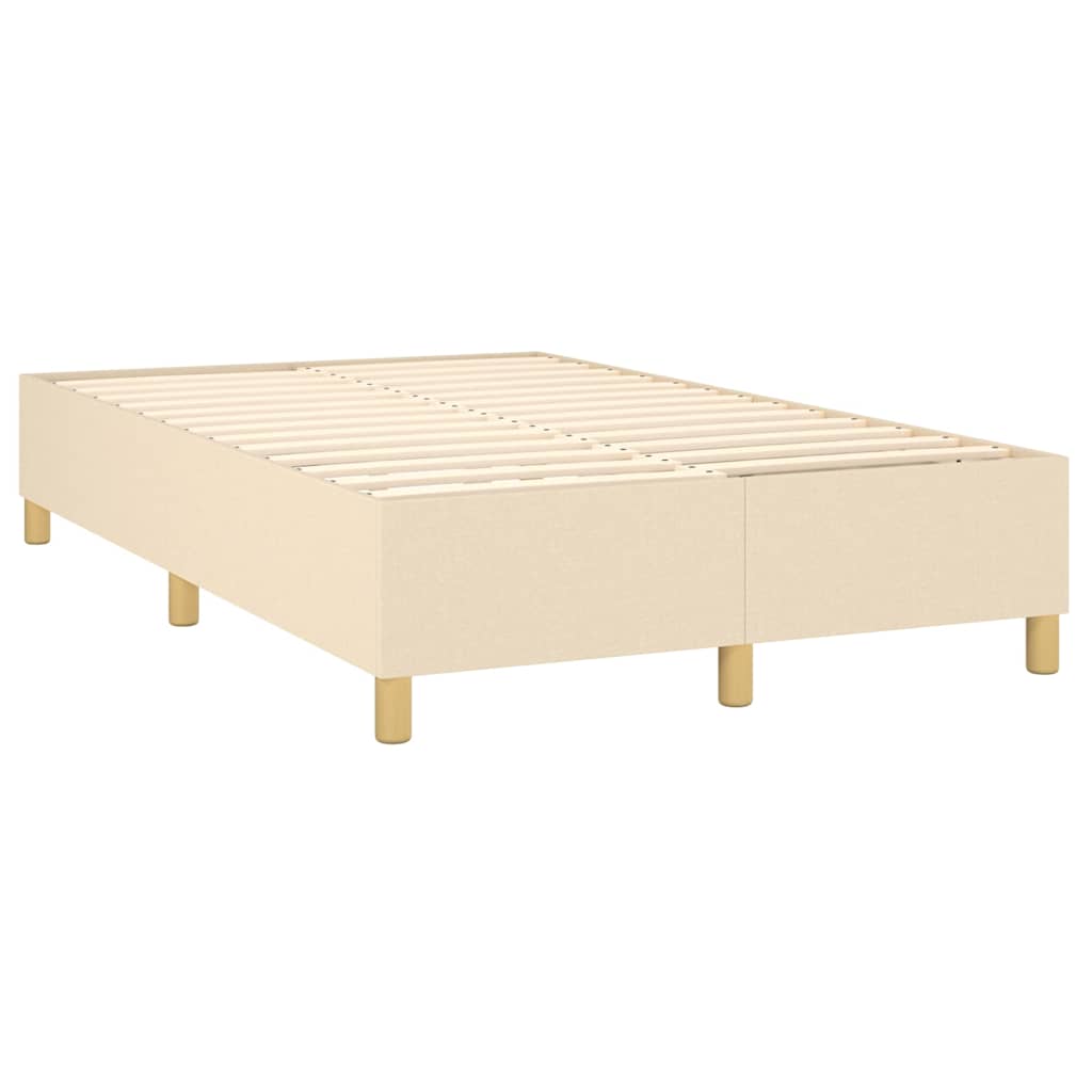 Boxspring met matras stof crèmekleurig 120x190 cm