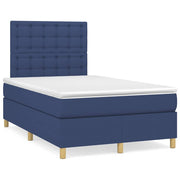 Boxspring 120x190 cm blauw stof inclusief matras