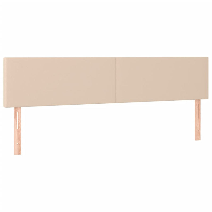 Boxspring Met Matras Kunstleer Cappuccinokleurig 120X190 Cm