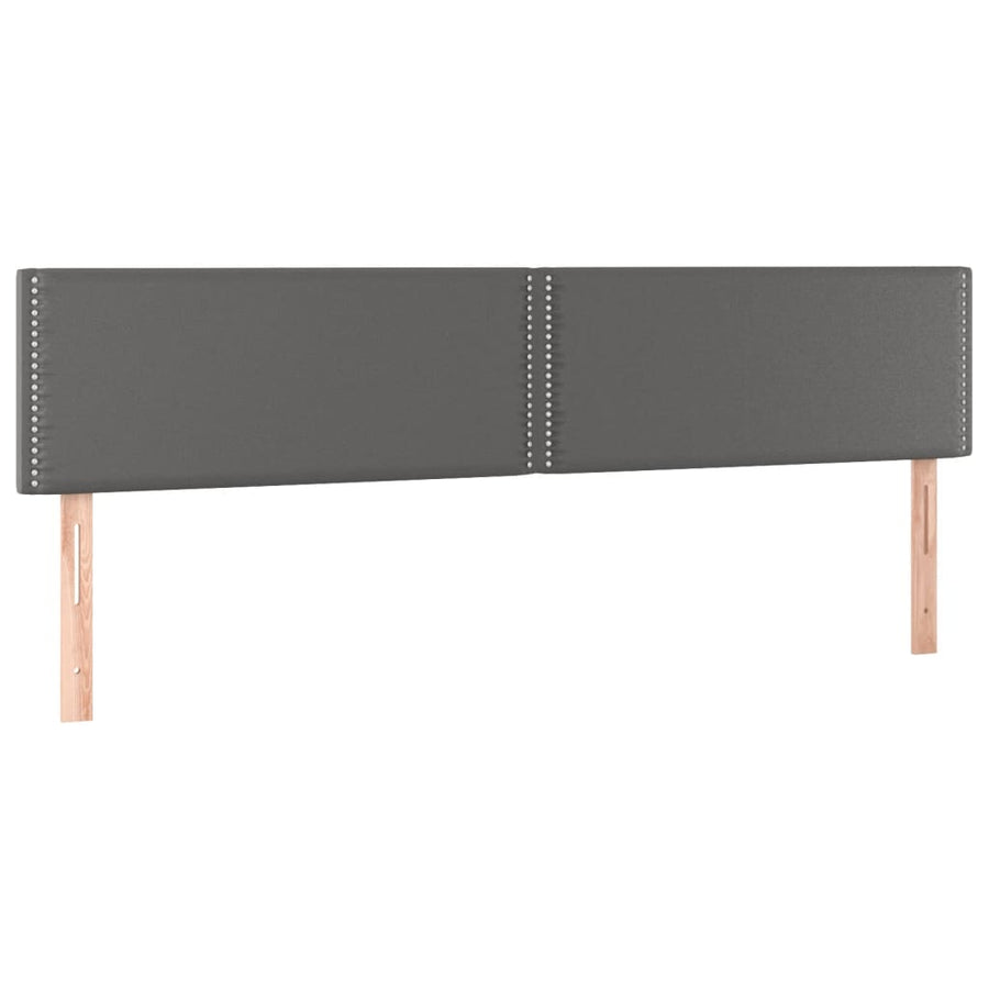 Boxspring Met Matras Kunstleer Grijs 120X190 Cm