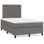 Boxspring 120x190 cm kunstleer grijs