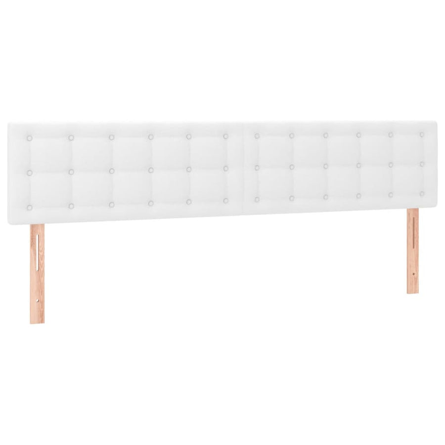 Boxspring Met Matras Kunstleer 120 x 190 cm Wit