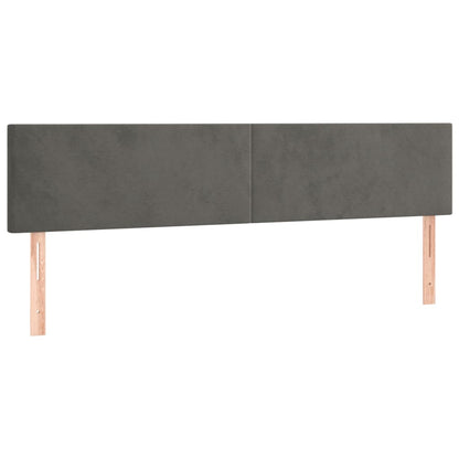 Boxspring Met Matras Fluweel Donkergrijs 120X190 Cm
