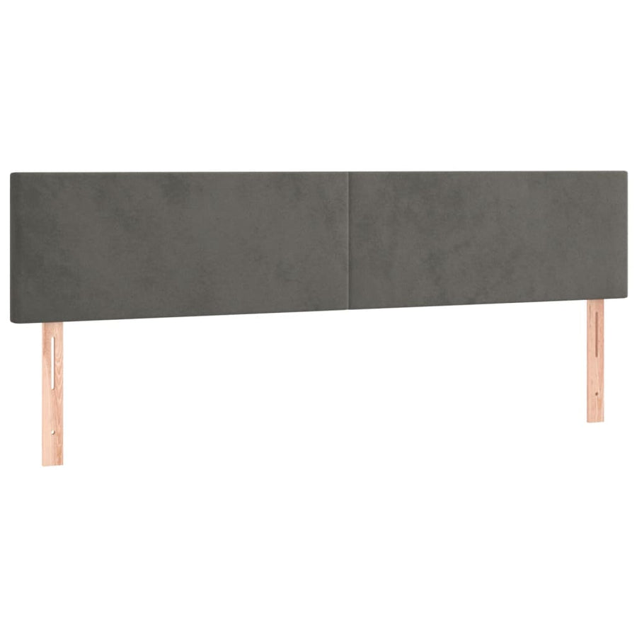 Boxspring Met Matras Fluweel Donkergrijs 120X190 Cm