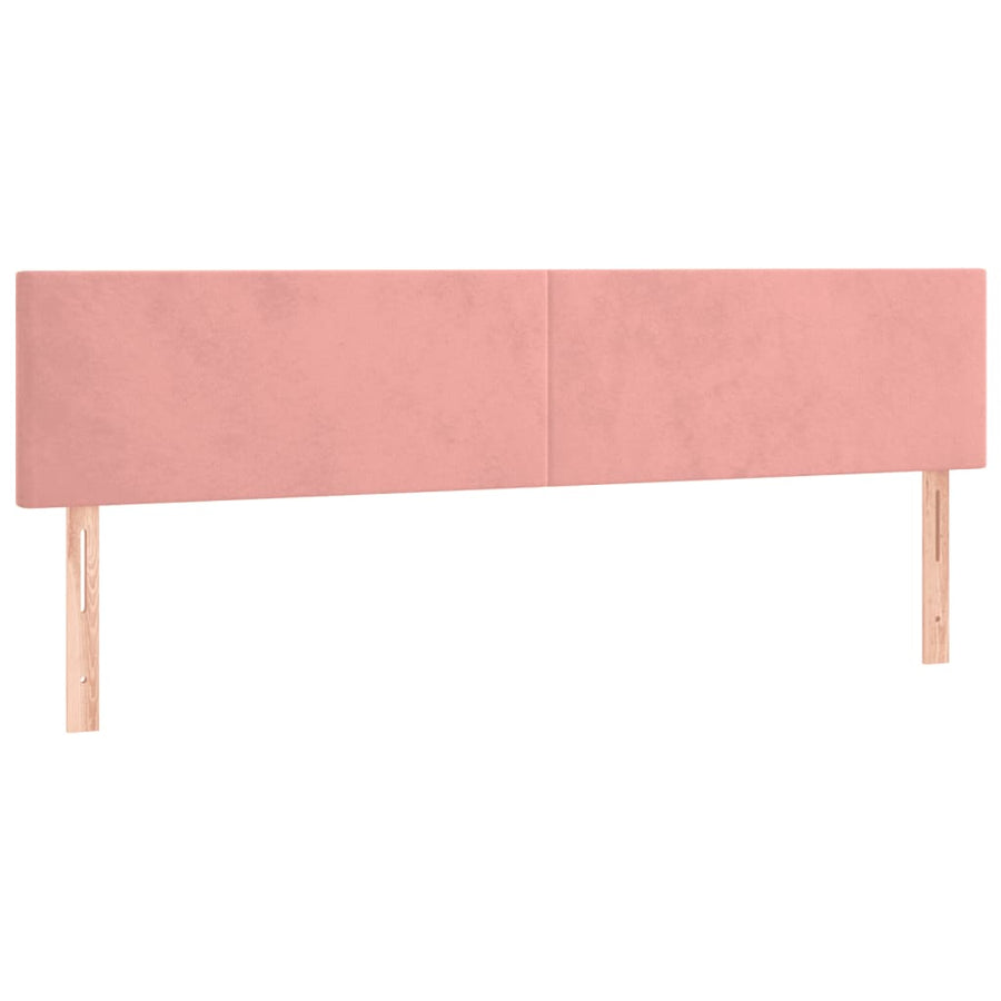 Boxspring met matras fluweel roze 120x190 cm