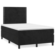 Boxspring met matras 120x190 cm zwart fluweel
