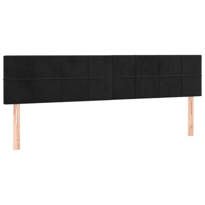 Boxspring met matras fluweel zwart 120x190 cm