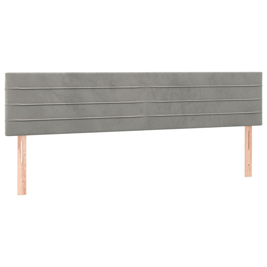 Boxspring met matras fluweel lichtgrijs 120x190 cm