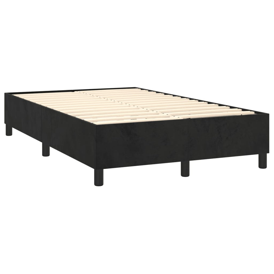 Boxspring met matras fluweel zwart 120x190 cm