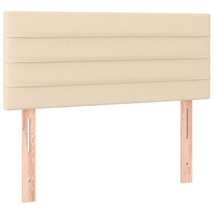 Boxspring met matras en LED stof crèmekleurig 120x190 cm