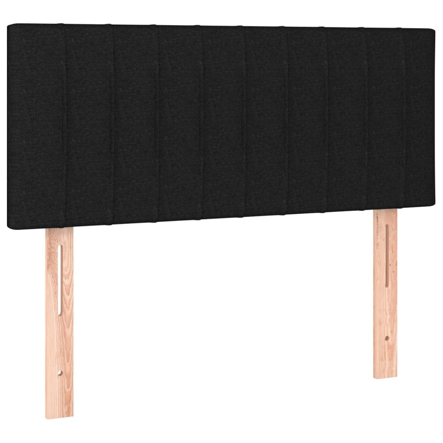 Boxspring Met Matras En Led Stof Zwart 120X190 Cm