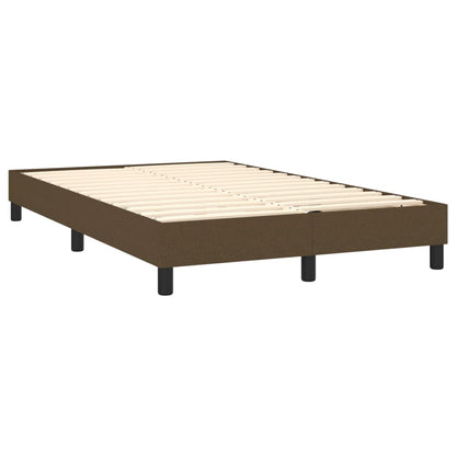 Boxspring Met Matras En Led Stof Donkerbruin 120X190 Cm