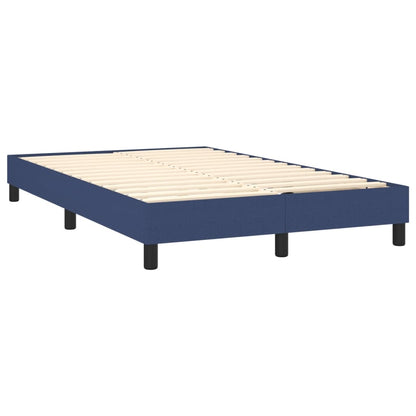 Boxspring Met Matras En Led Stof Blauw 120X190 Cm