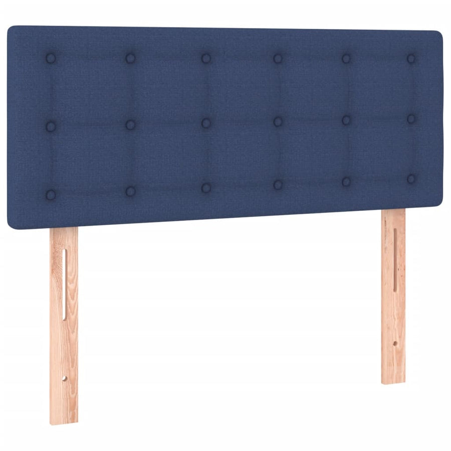 Boxspring Met Matras En Led Stof Blauw 120X190 Cm