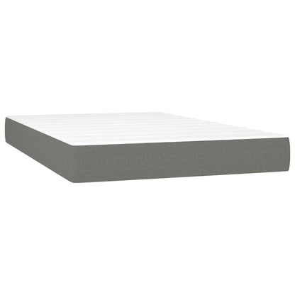 Boxspring met matras en LED stof donkergrijs 120x190 cm