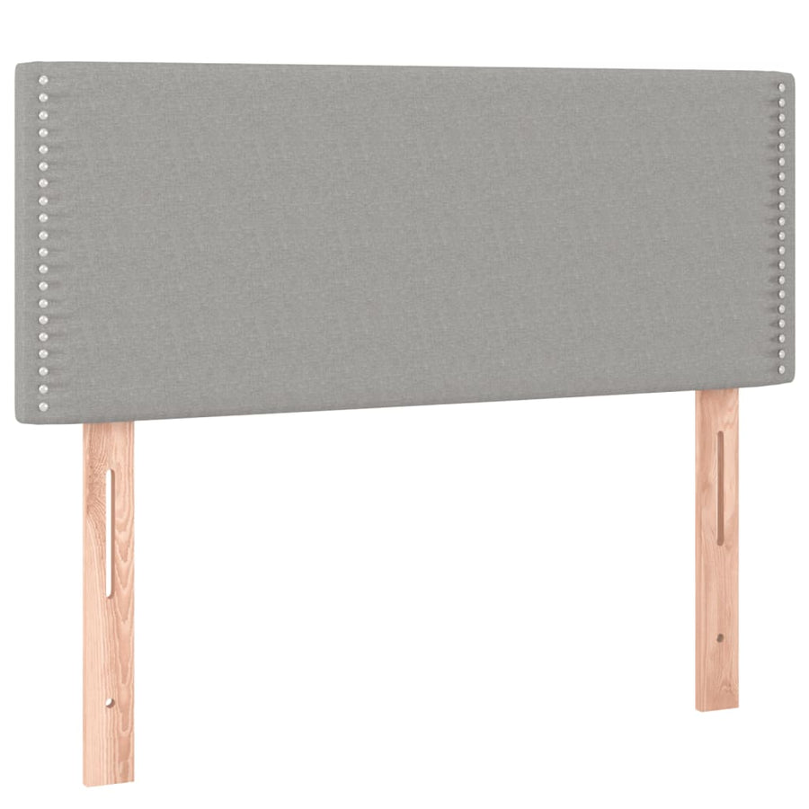 Boxspring Met Matras En Led Stof Lichtgrijs 120X190 Cm